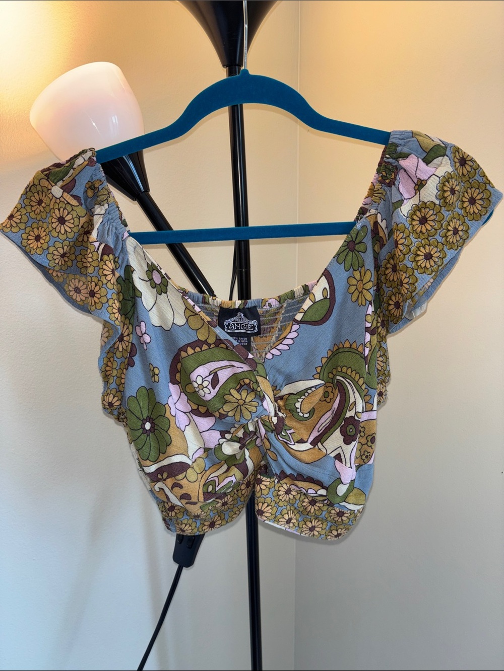 Angie Cropped Flare Sleeve Tanktop